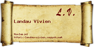 Landau Vivien névjegykártya